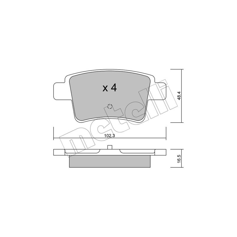 Pastiglie freno asse posteriore - METELLI