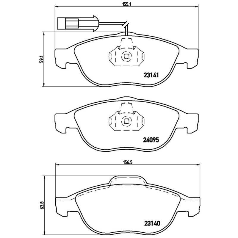 Pastiglie freno asse anteriore - BREMBO