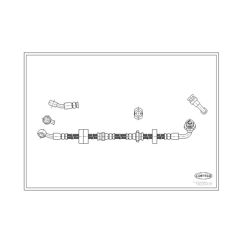 Flessibile freno asse anteriore - CORTECO