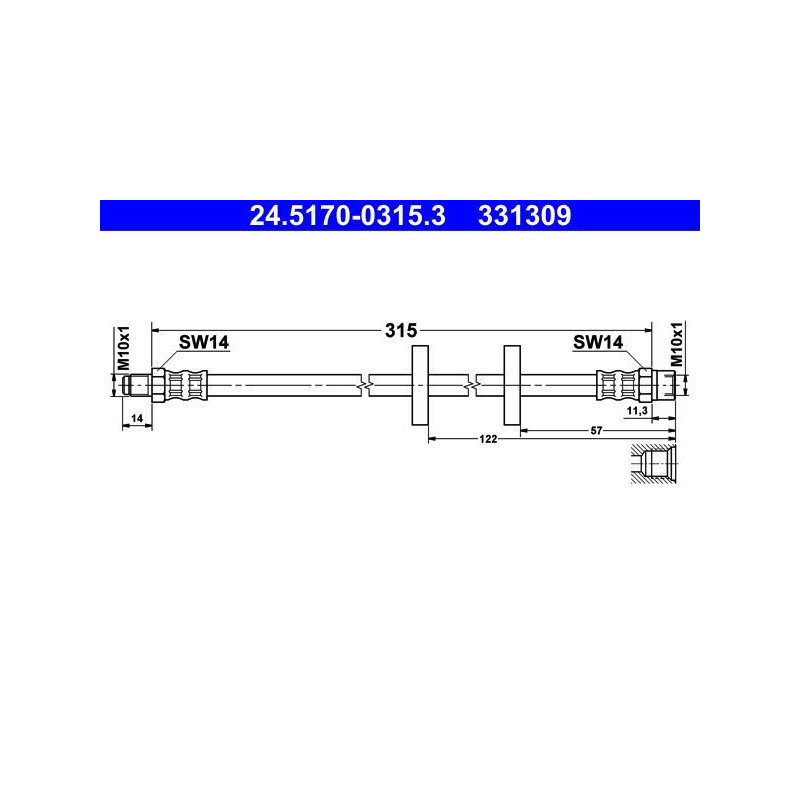 Flessibile freno asse posteriore - ATE