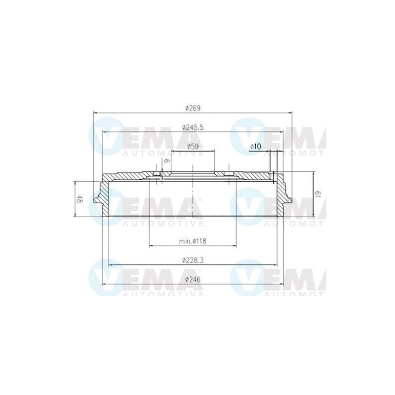 Tamburo freno - VEMA