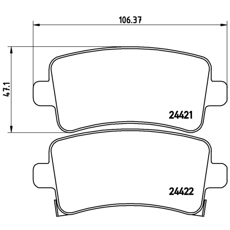 Pastiglie freno asse posteriore - BREMBO