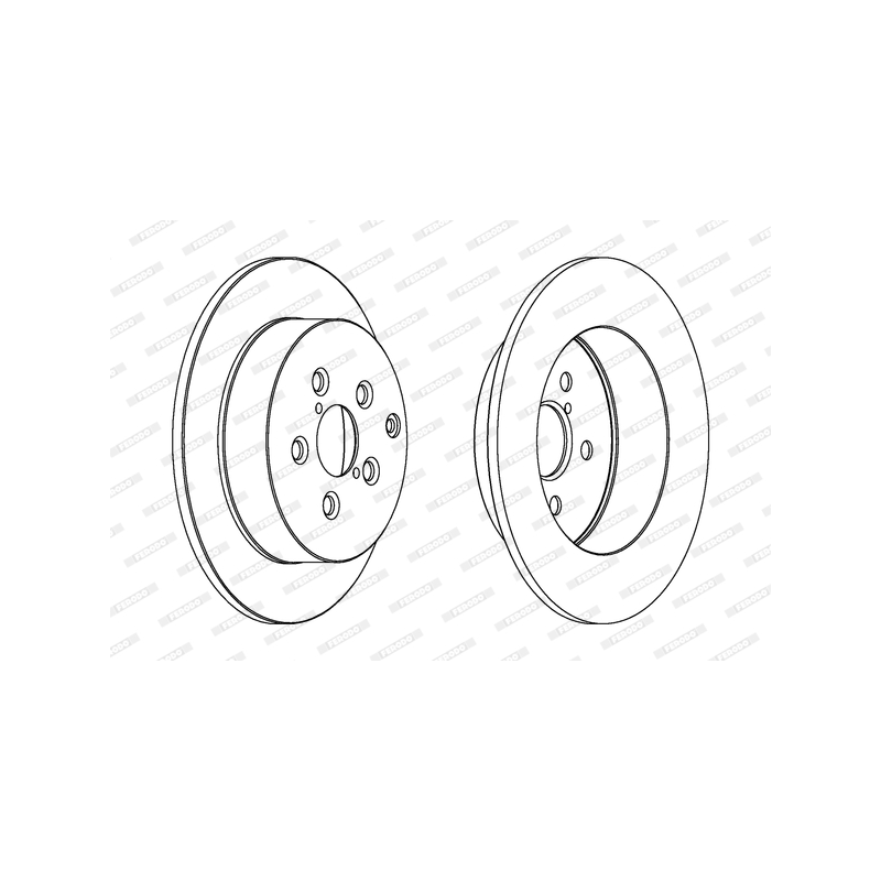 Disco freno asse posteriore - FERODO