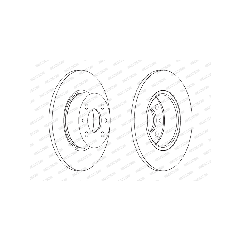 Disco freno asse posteriore - FERODO
