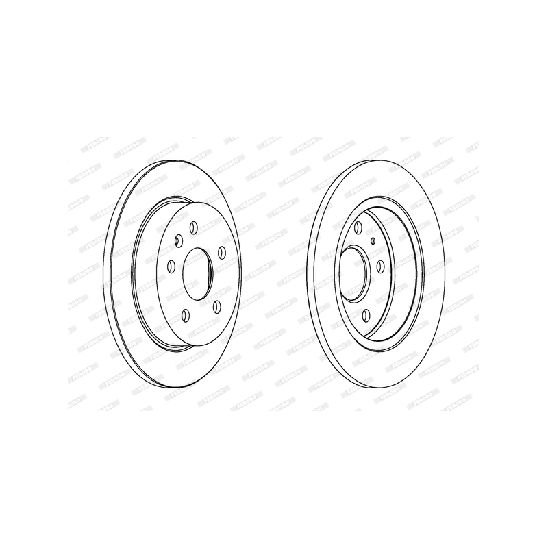 Disco freno asse posteriore - FERODO