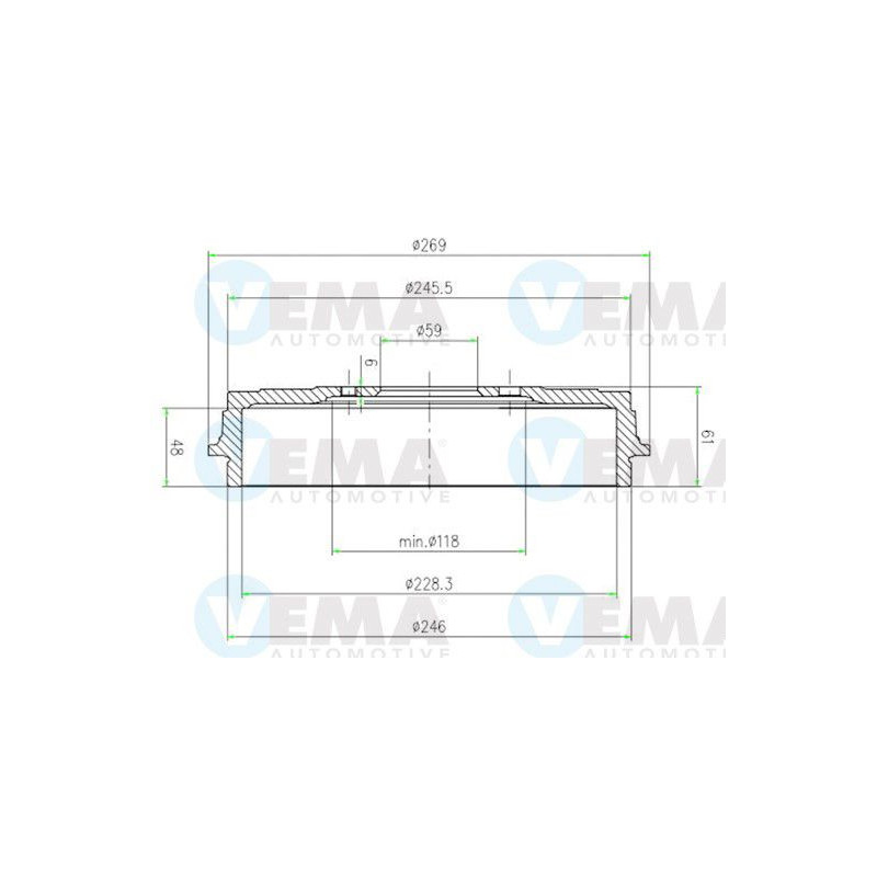 Tamburo freno - VEMA