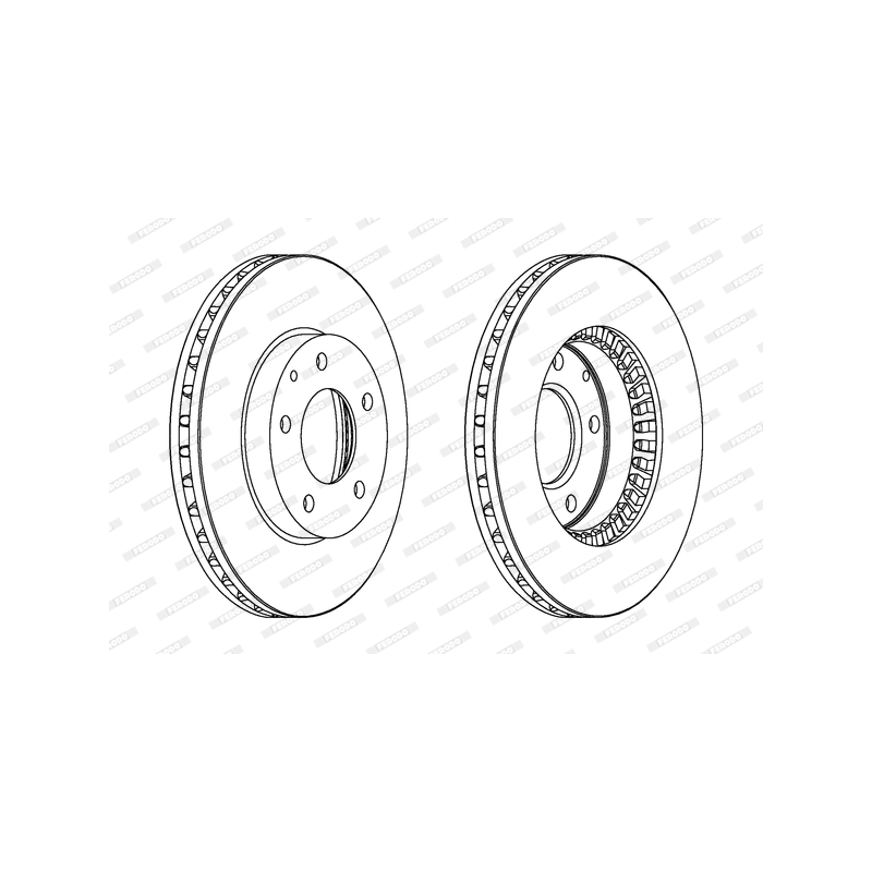 Disco freno asse anteriore - FERODO
