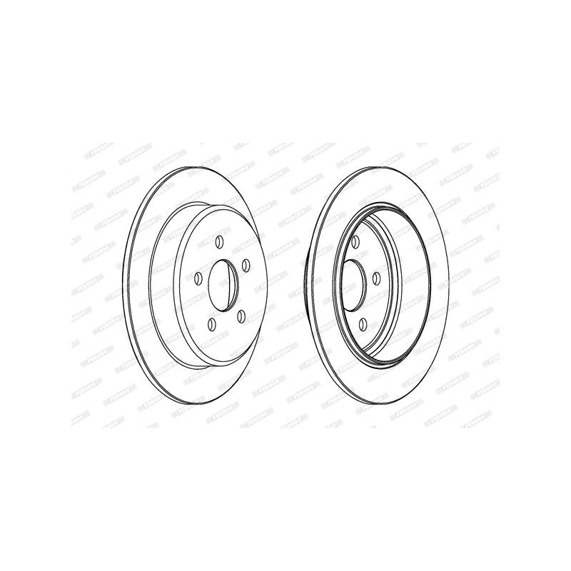 Disco freno asse posteriore - FERODO