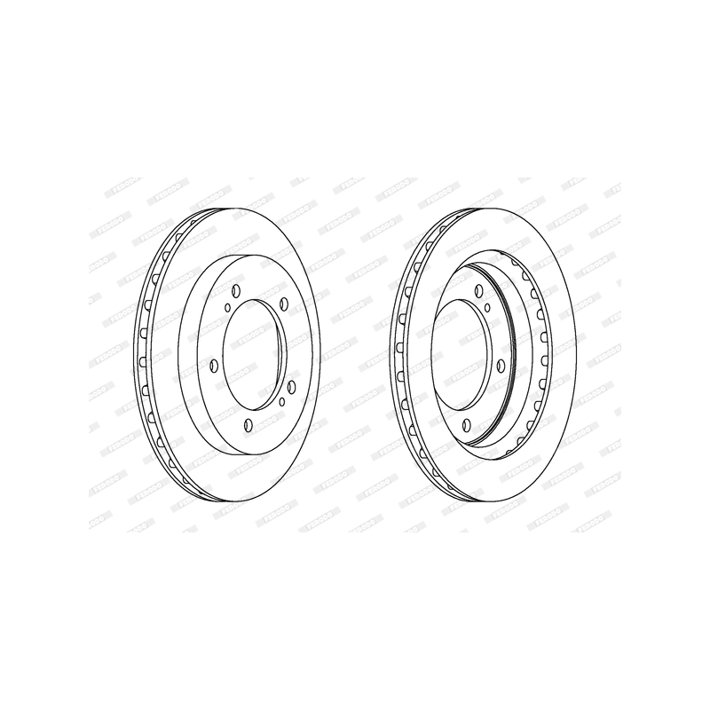 Disco freno asse anteriore - FERODO