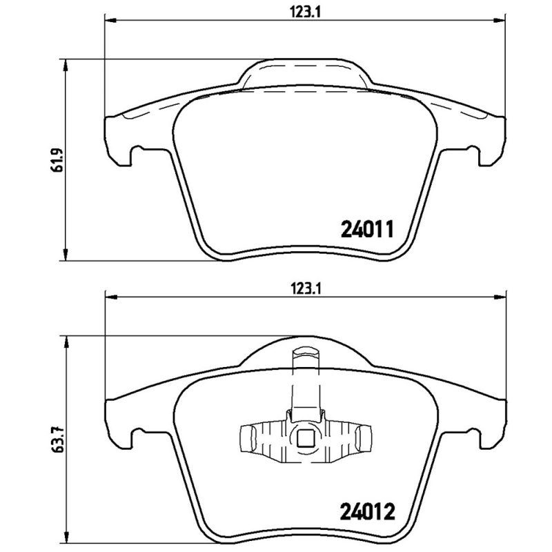 Pastiglie freno asse posteriore - BREMBO