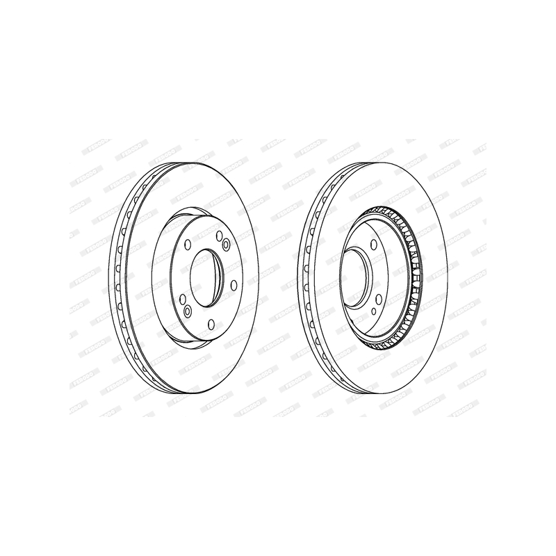 Disco freno asse anteriore - FERODO