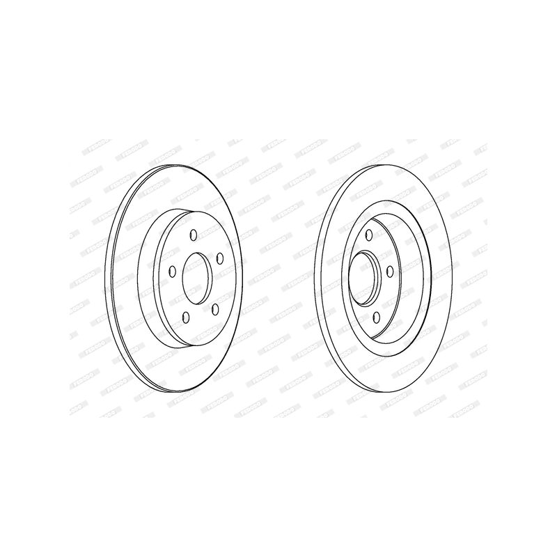 Disco freno asse posteriore - FERODO