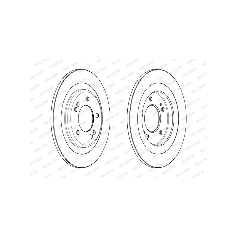 Disco freno asse posteriore - FERODO