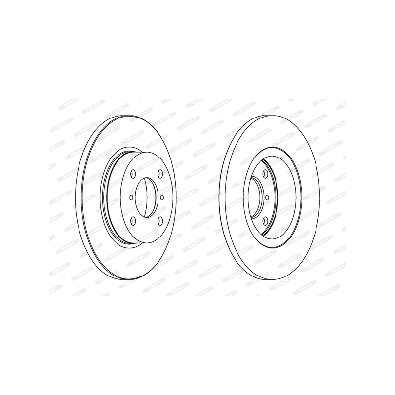 Disco freno asse anteriore - FERODO