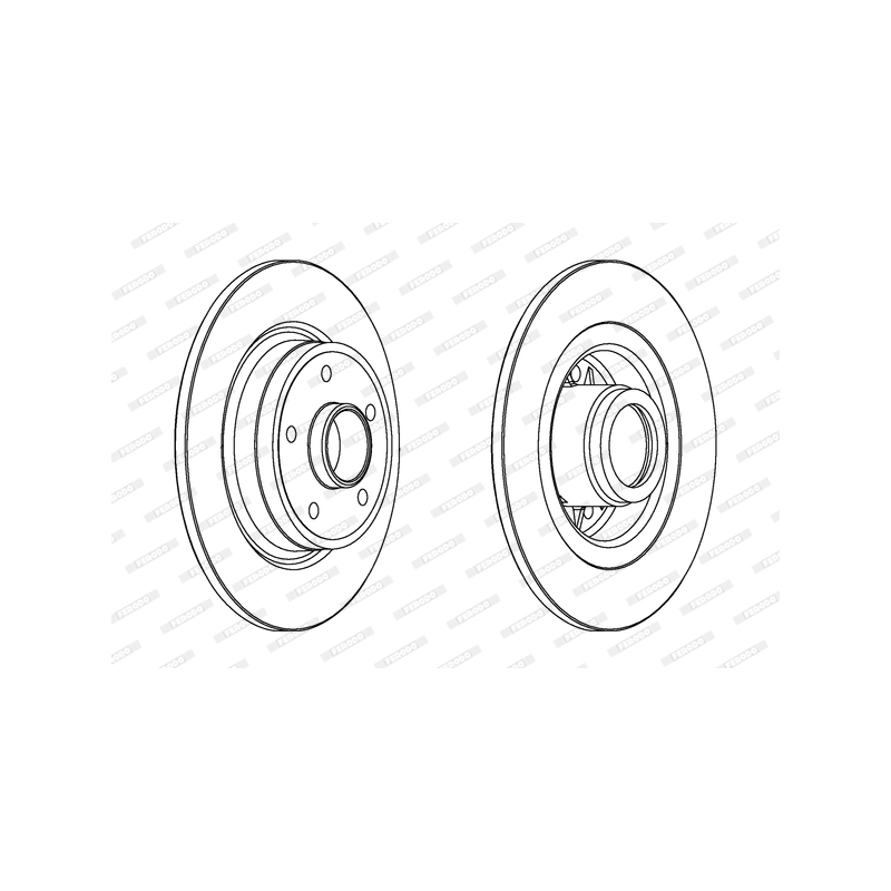Disco freno asse posteriore - FERODO