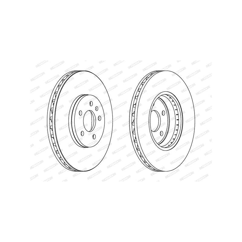 Disco freno asse anteriore - FERODO