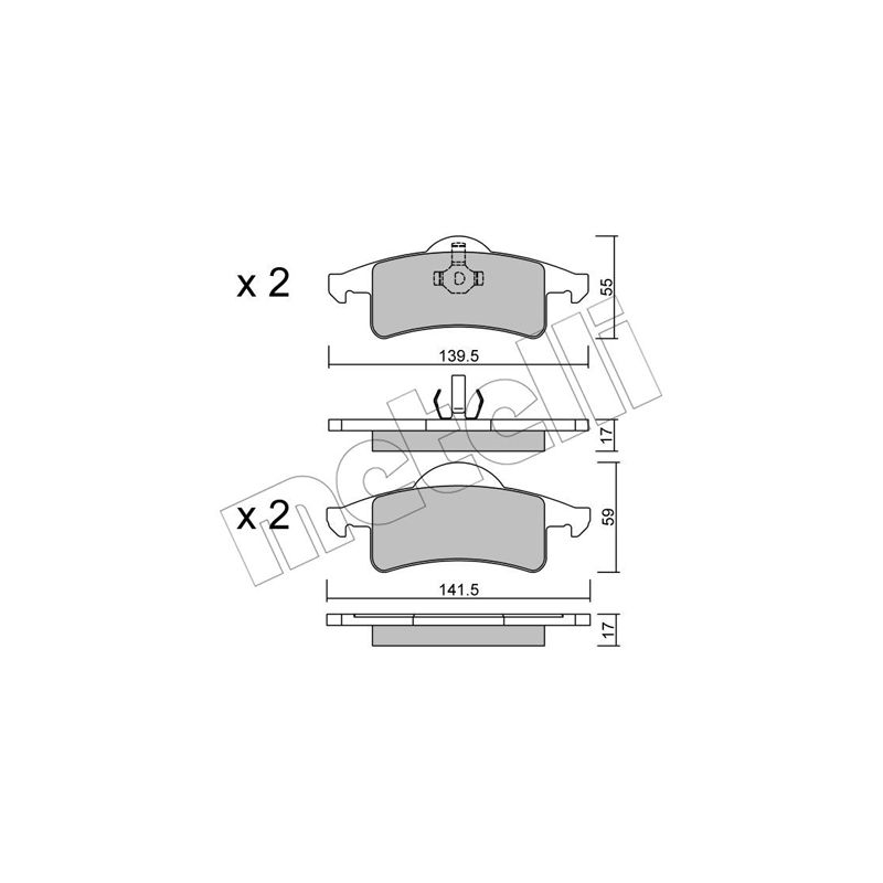 Pastiglie freno asse posteriore - METELLI