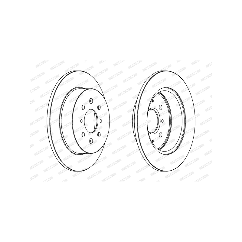 Disco freno asse posteriore - FERODO