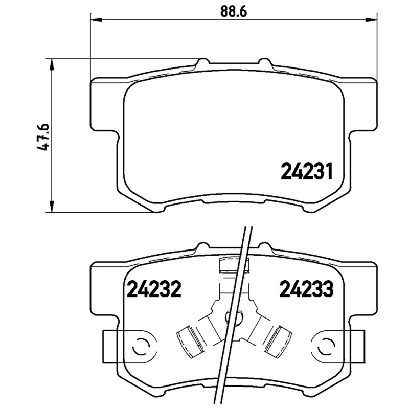 Pastiglie freno asse posteriore - BREMBO