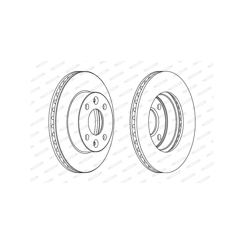 Disco freno asse anteriore - FERODO