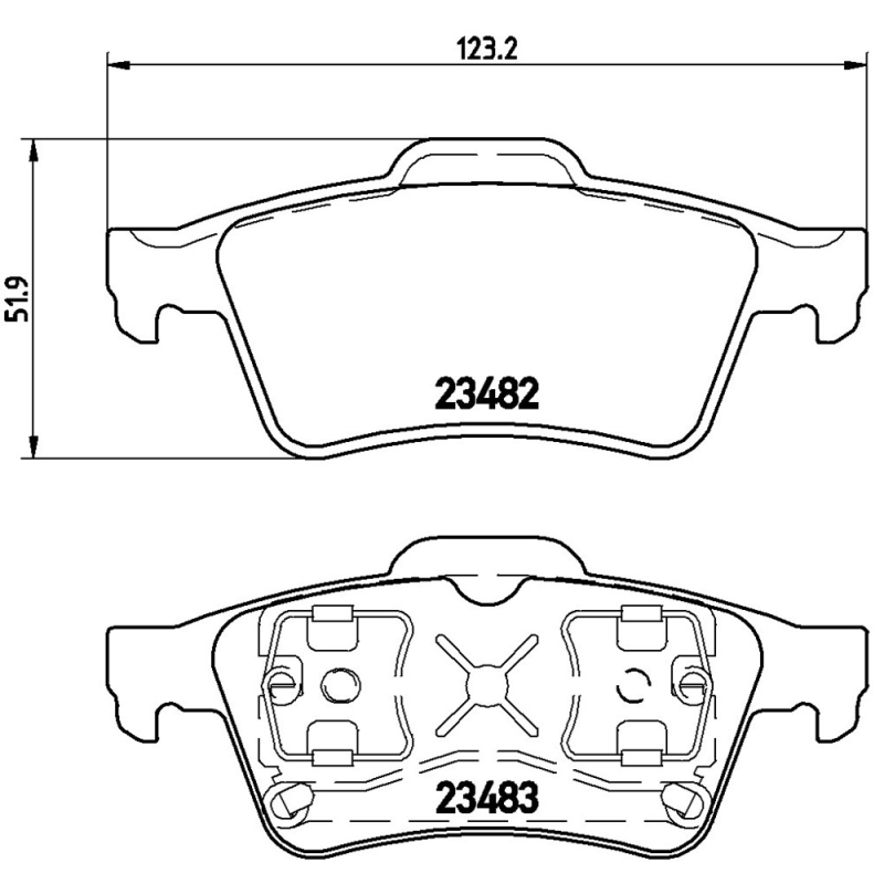 Pastiglie freno asse posteriore - BREMBO