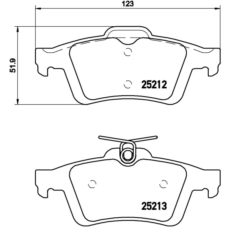 Pastiglie freno asse posteriore - BREMBO