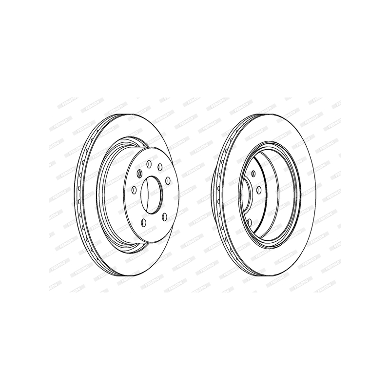 Disco freno asse posteriore - FERODO