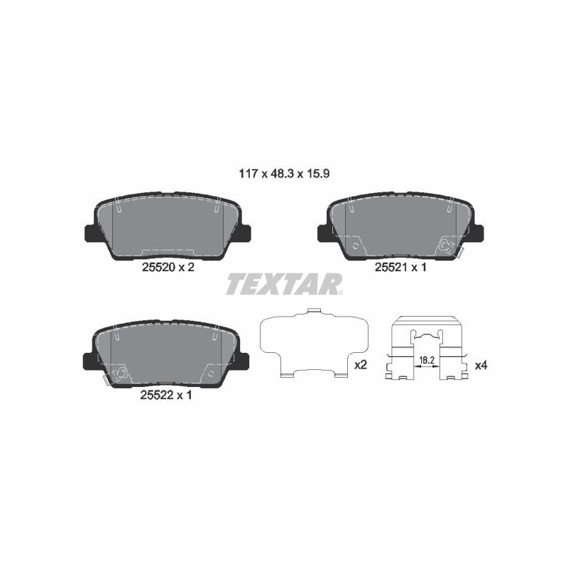 Pastiglie freno asse anteriore - TEXTAR