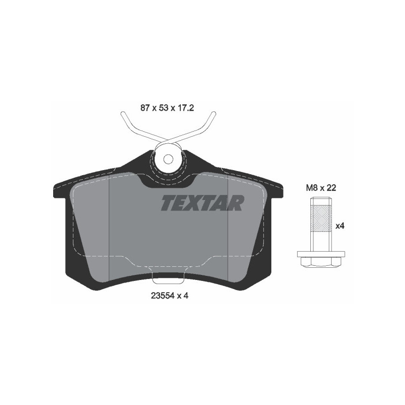 Pastiglie freno asse posteriore - TEXTAR