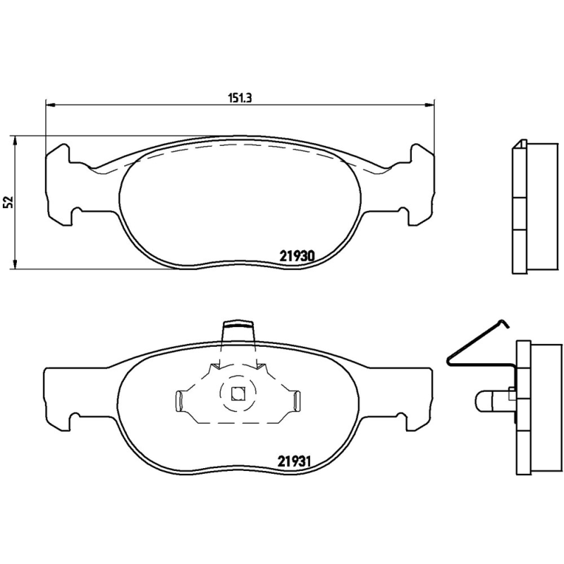 Pastiglie freno asse anteriore - BREMBO