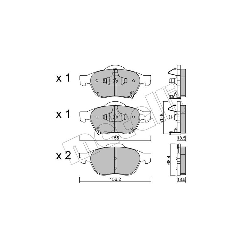 Pastiglie freno asse posteriore - METELLI