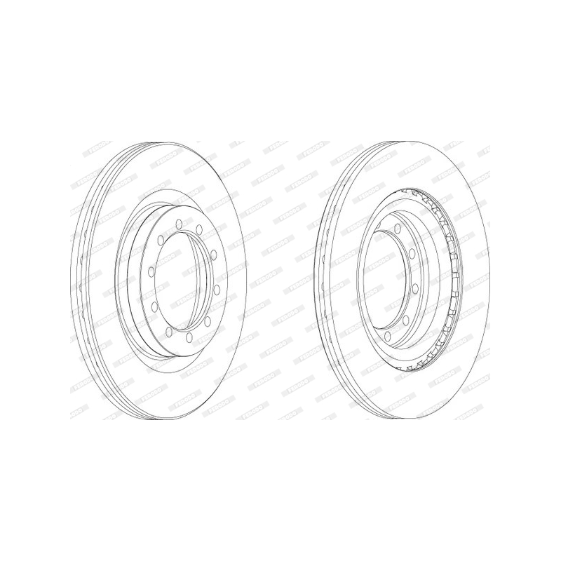 Disco freno asse anteriore - FERODO