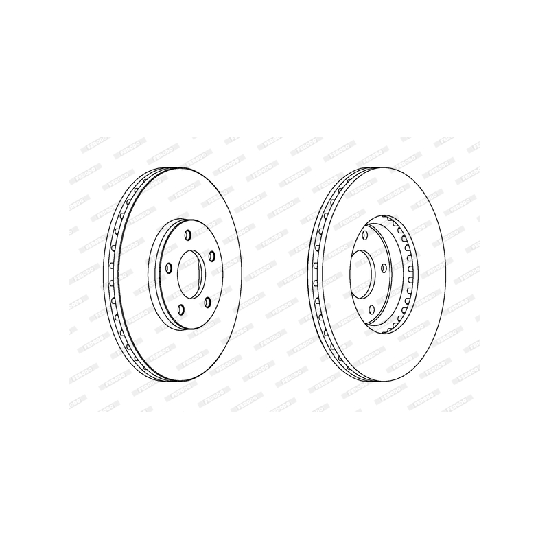 Disco freno asse anteriore - FERODO