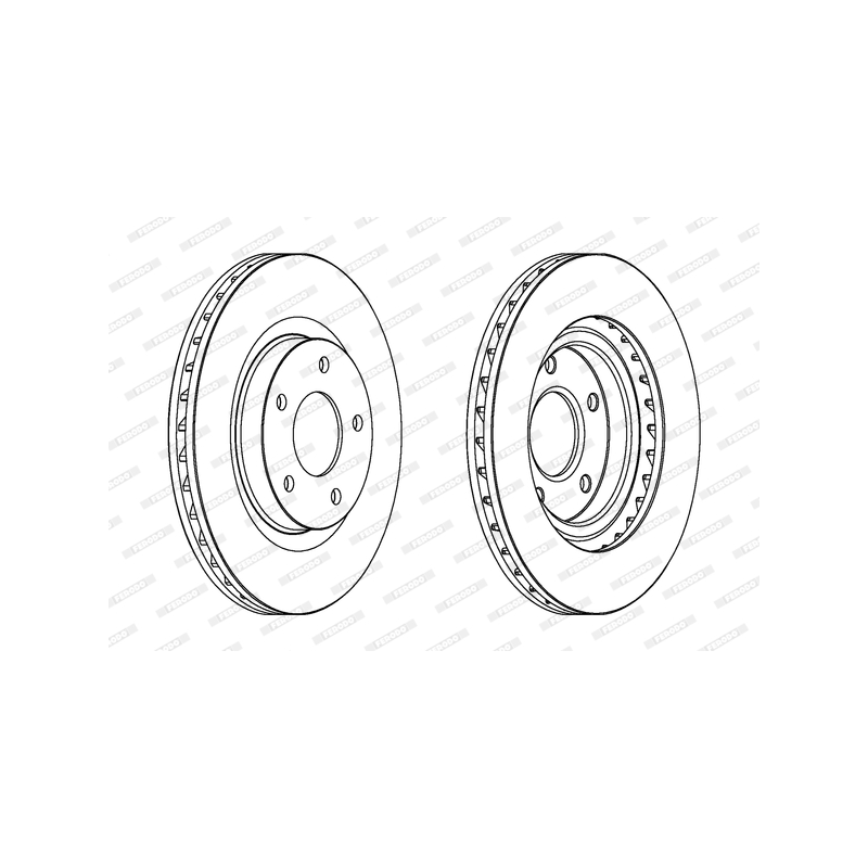 Disco freno asse anteriore - FERODO
