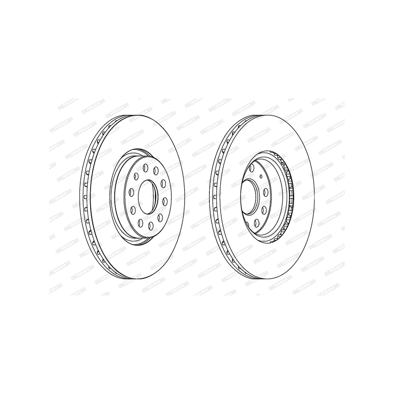 Disco freno asse anteriore - FERODO