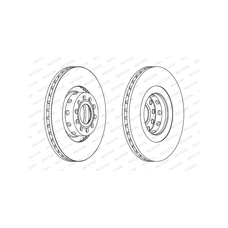 Disco freno asse anteriore - FERODO