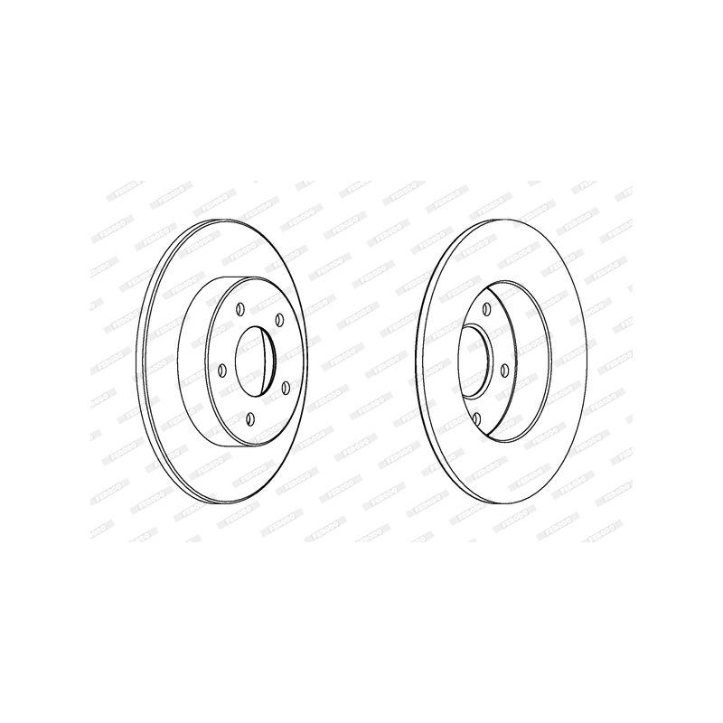 Disco freno asse posteriore - FERODO