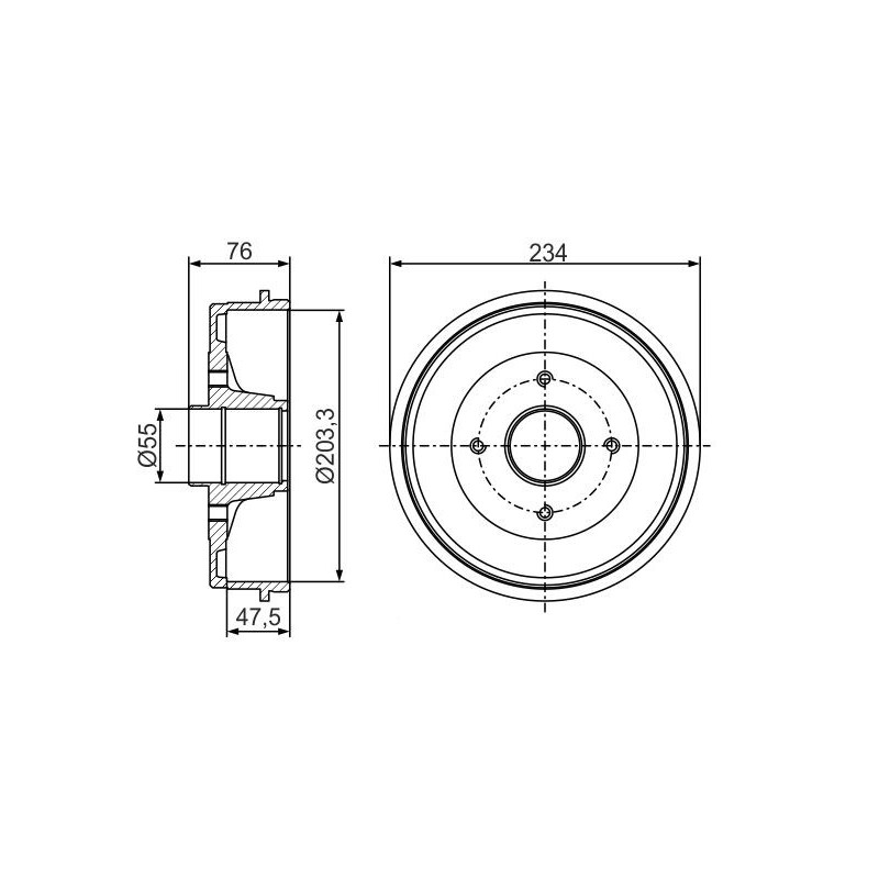 Tamburo freno - BOSCH