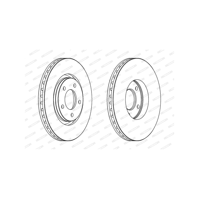 Disco freno asse anteriore - FERODO