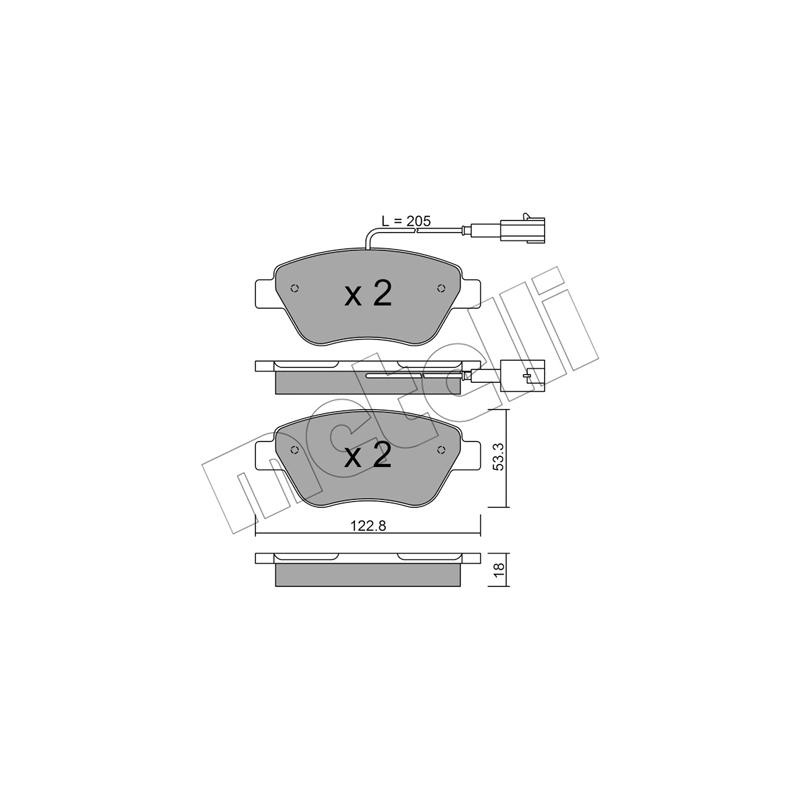 Pastiglie freno asse anteriore - METELLI
