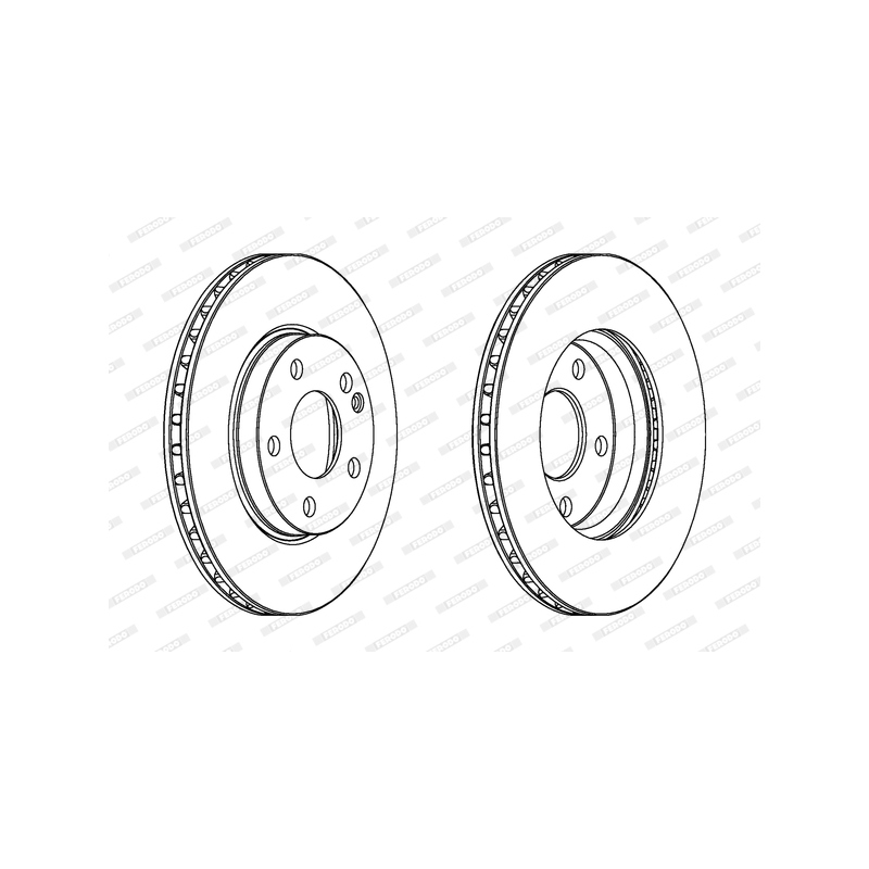 Disco freno asse anteriore - FERODO