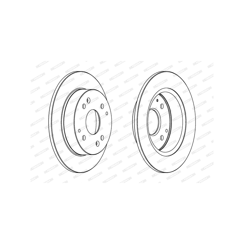 Disco freno asse posteriore - FERODO