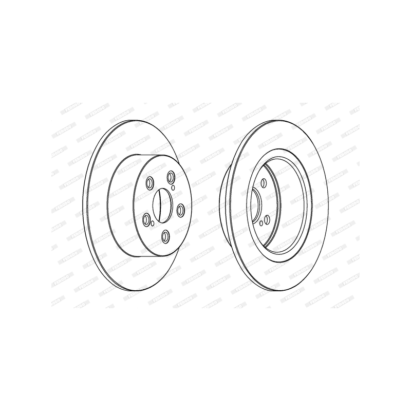 Disco freno asse posteriore - FERODO
