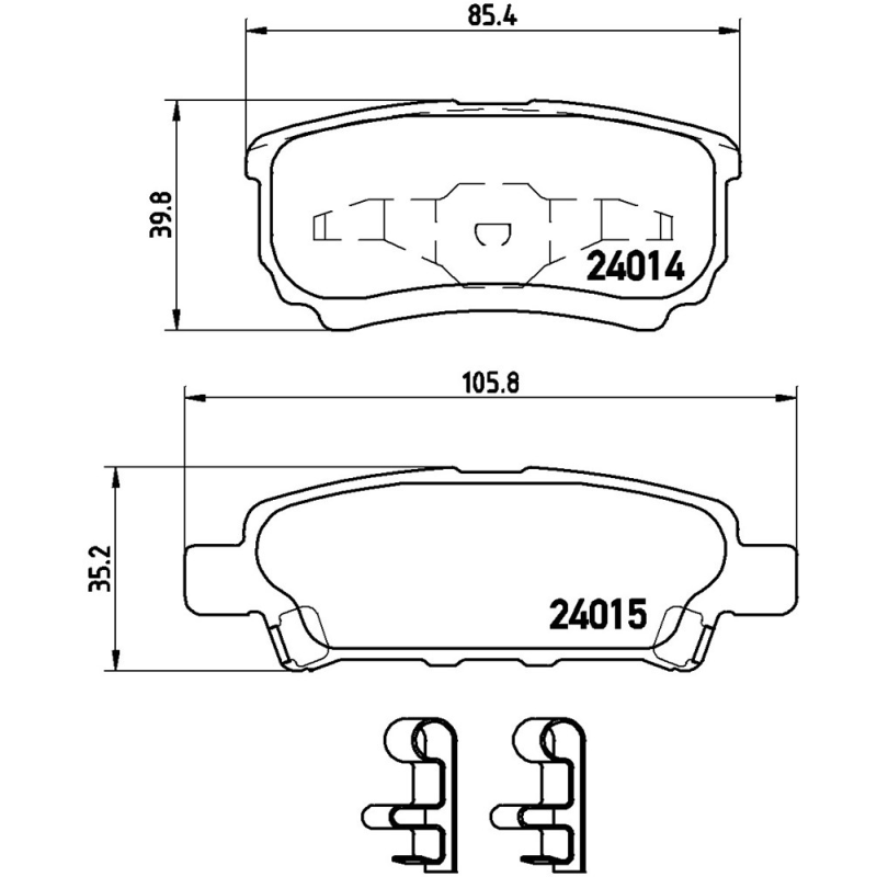 Pastiglie freno asse posteriore - BREMBO