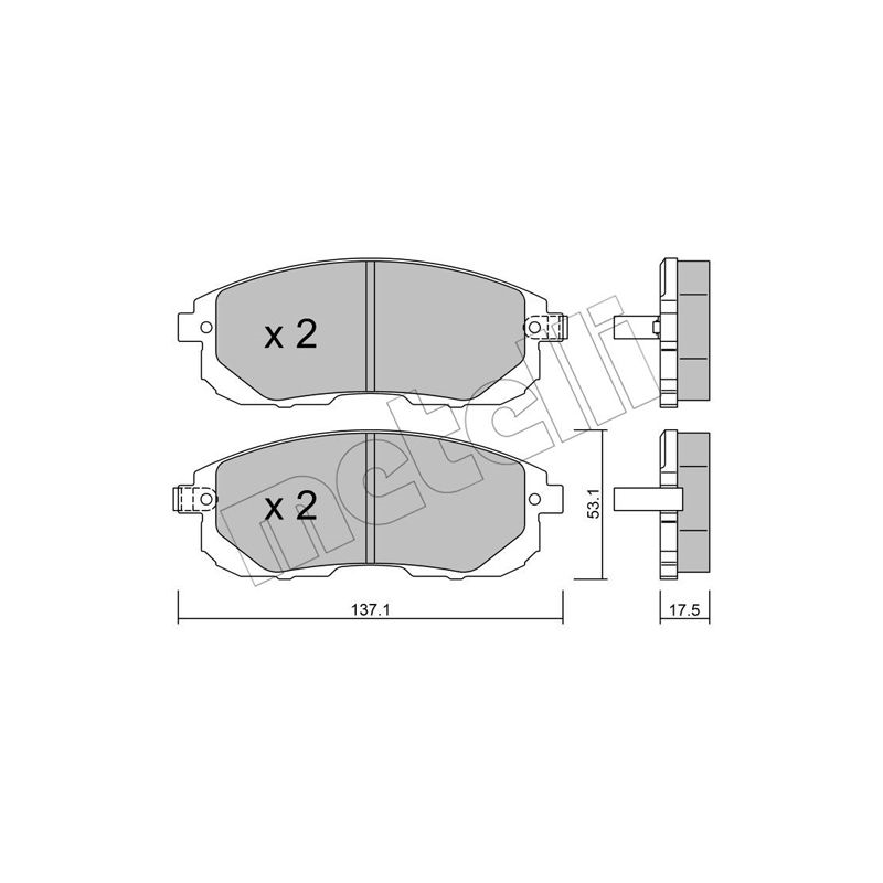 Pastiglie freno asse anteriore - METELLI