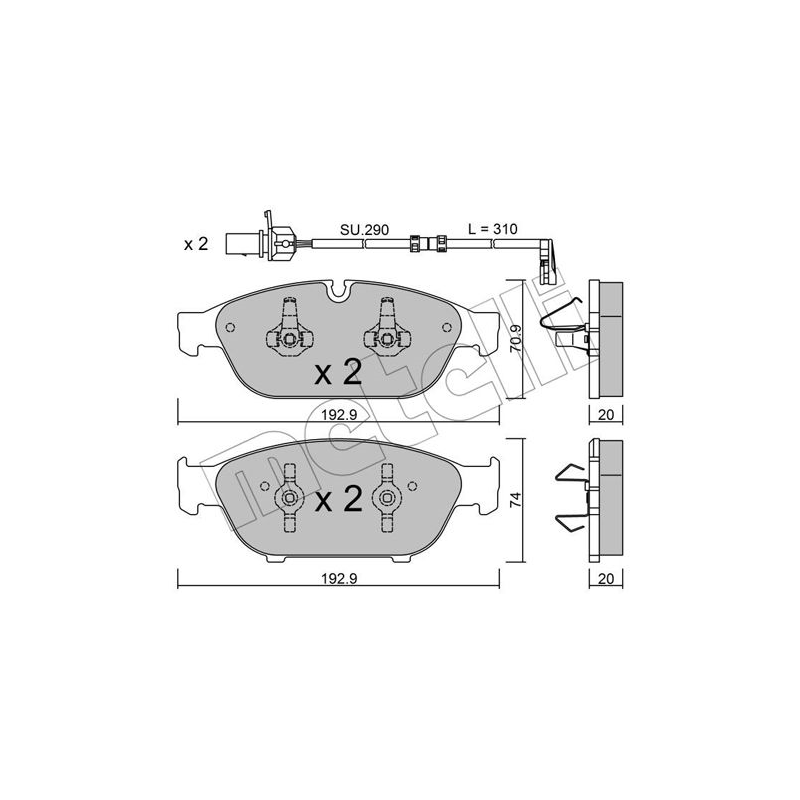 Pastiglie freno asse anteriore - METELLI