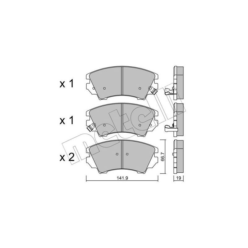 Pastiglie freno asse anteriore - METELLI
