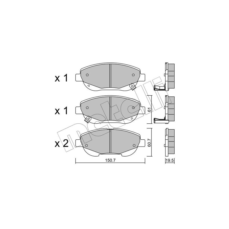 Pastiglie freno asse anteriore - METELLI