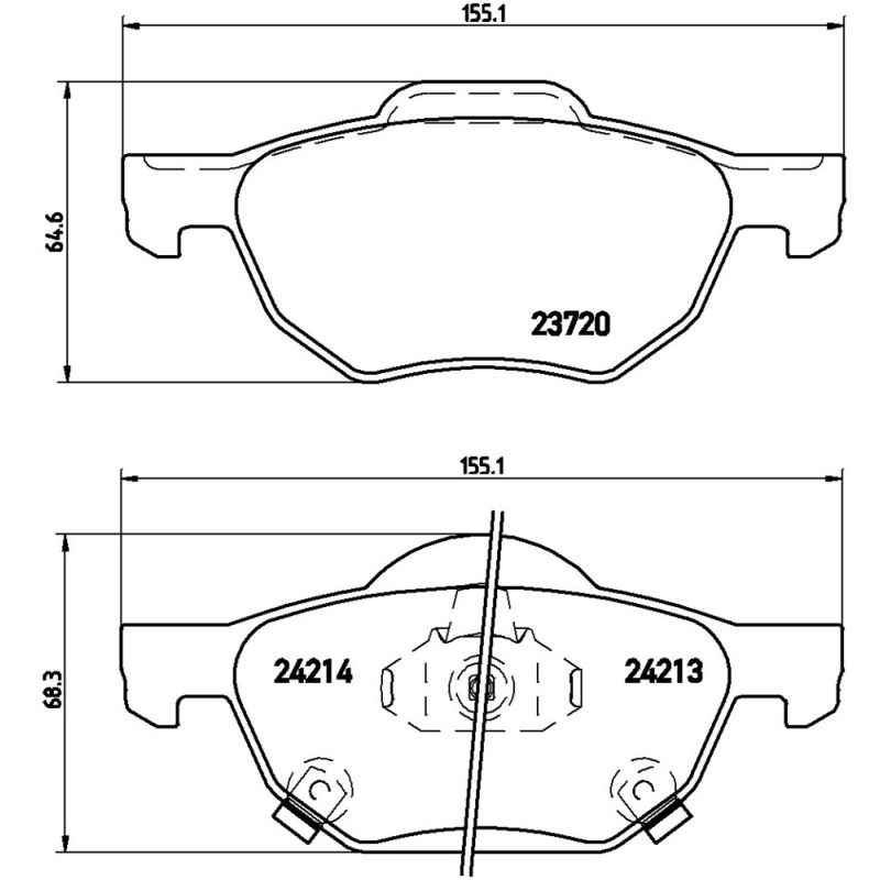 Pastiglie freno asse anteriore - BREMBO