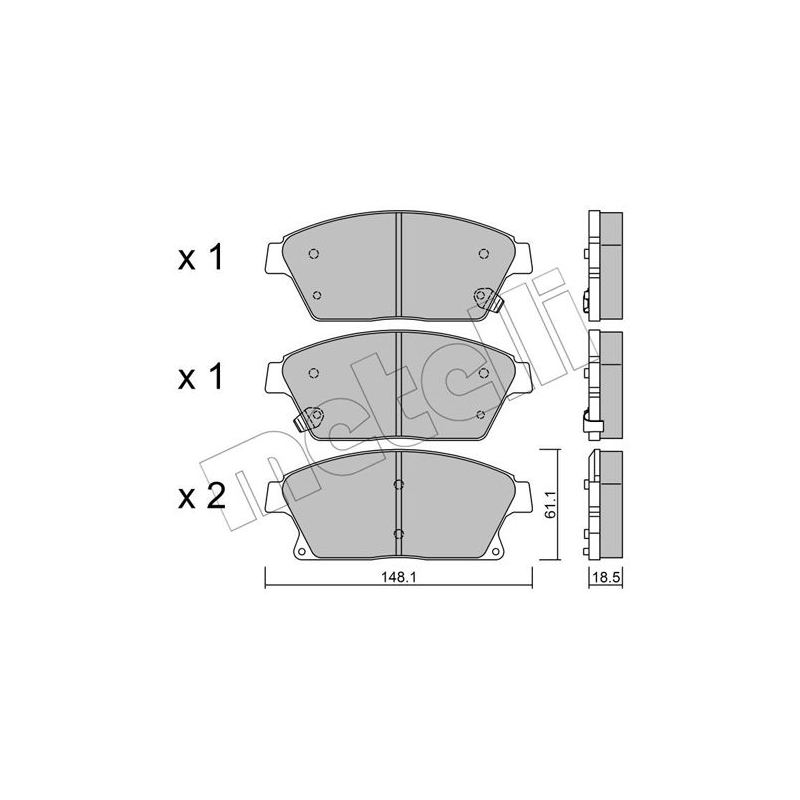 Pastiglie freno asse anteriore - METELLI